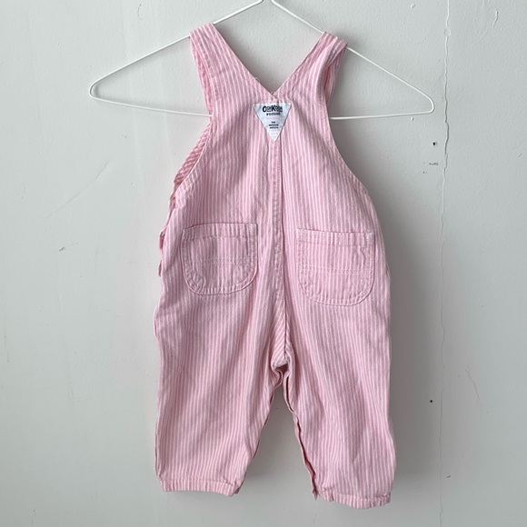 SOLD 80s pink pinstriped Oshkosh baby overalls - Picture 2 of 9